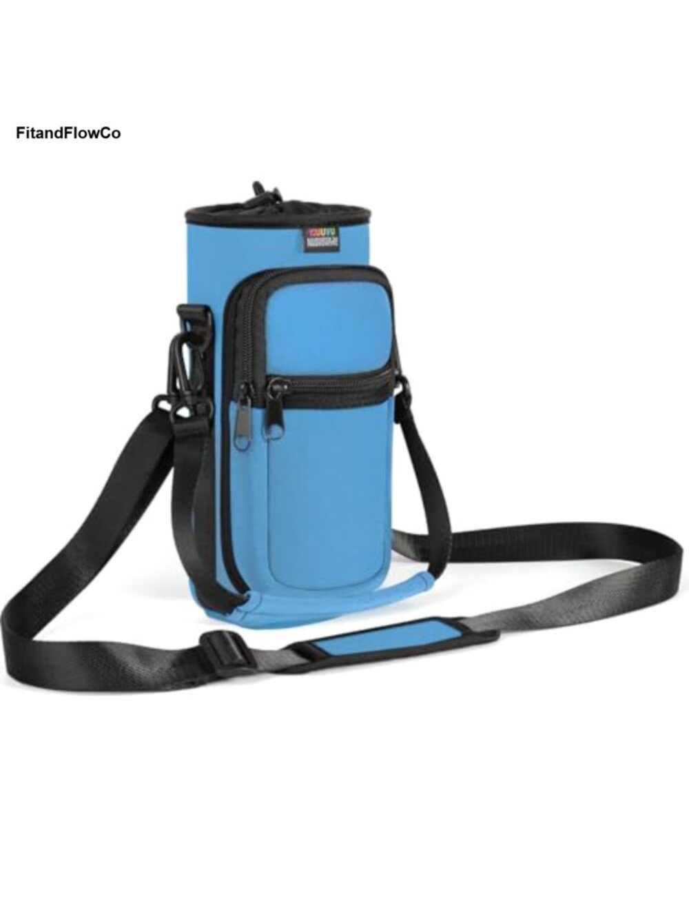 Neoprene Water Bottle Carrier Bag Sling Crossbody Adjustable Strap 25-32oz